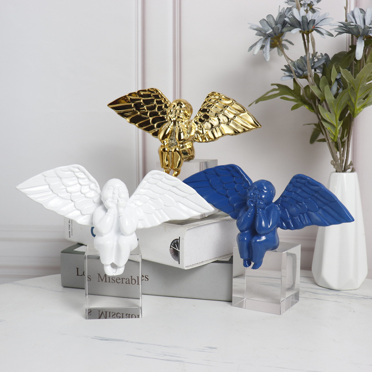 Modern Simple Resin Crystal Decorative Crafts Fat Angel Decoration Model Room Cabinet TV Cabinet Soft Decoration
