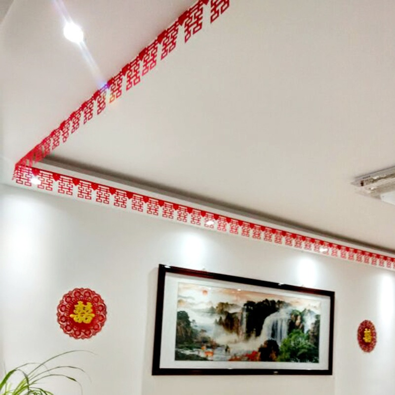 New Wedding Supplies Wedding and Wedding Room Decoration Wedding Ceremony Layout New House Love Hanging Curtain Non-Woven Fabric Chinese Character Xi Pieces