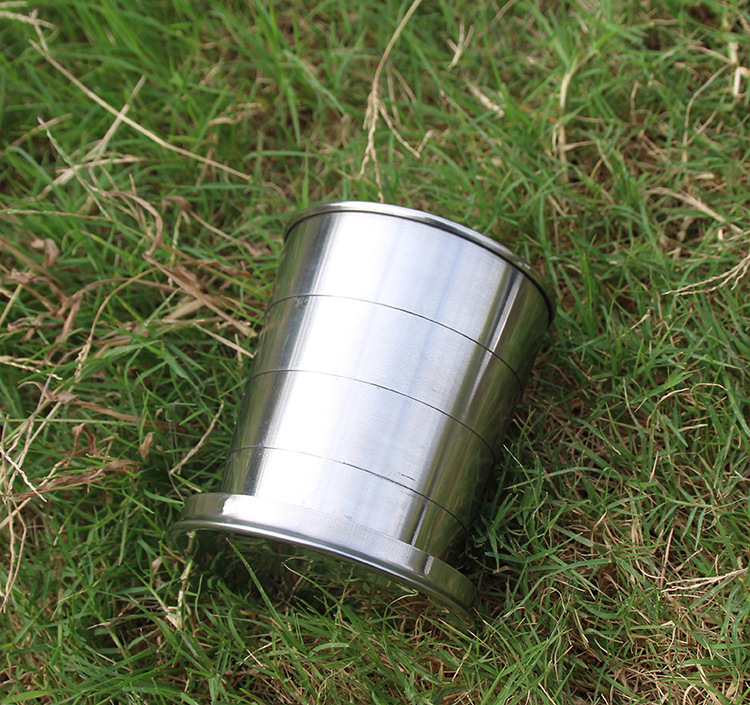 Folding Cup Outdoor Portable Large Medium and Small Adjustable Cup Water Cup Portable Wine Glass Cup with Key Ring Whole