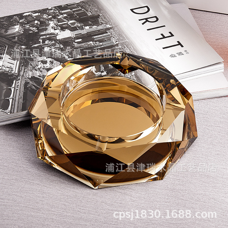 Ashtray Lettering Logo Crystal Crafts Glass Ashtray Business Gifts Creative Personality Bar Hotel Supplies
