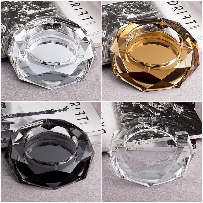 Ashtray Lettering Logo Crystal Crafts Glass Ashtray Business Gifts Creative Personality Bar Hotel Supplies