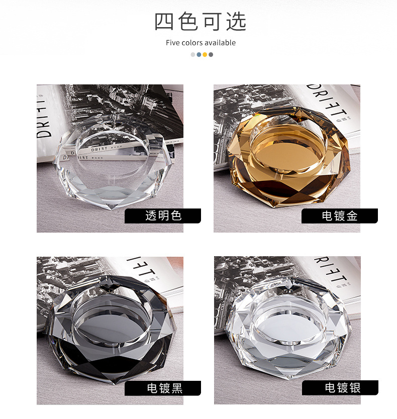 Ashtray Lettering Logo Crystal Crafts Glass Ashtray Business Gifts Creative Personality Bar Hotel Supplies