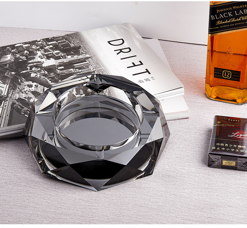 Ashtray Lettering Logo Crystal Crafts Glass Ashtray Business Gifts Creative Personality Bar Hotel Supplies
