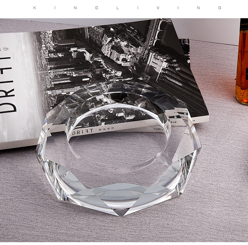 Ashtray Lettering Logo Crystal Crafts Glass Ashtray Business Gifts Creative Personality Bar Hotel Supplies