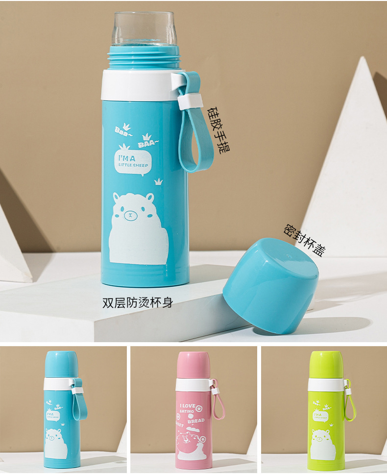with Rope Handle Convenient Glass Anti-Scald Anti-Fall Plastic Glass Cup Sports Cup Student's Tea Cup Gift Cup