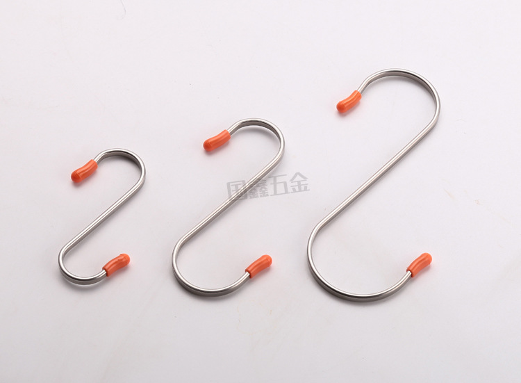 304 Stainless Steel S Hook S-Shape Hook Iron Hook S Hook Kitchen Silent Door Hook Seamless Hook Multifunctional S Hook