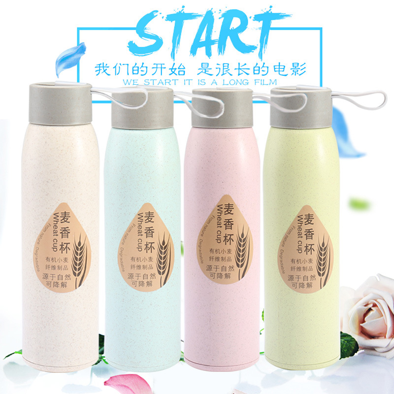 Wheat Straw Glass Double-Layer Wheat Fragrance Gift Glass Cup Wheat Fragrance Glass Customizable Glass