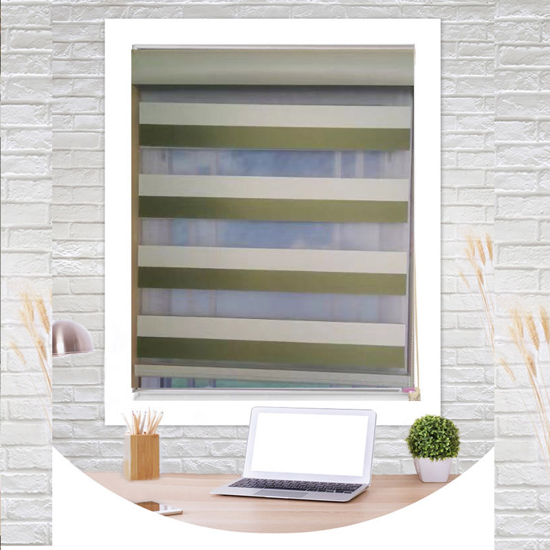 Soft Yarn Roller Shutter Bathroom Double-Layer Fabric Awning Curtain Office Shading Two-Color Soft Yarn Curtain Curtain