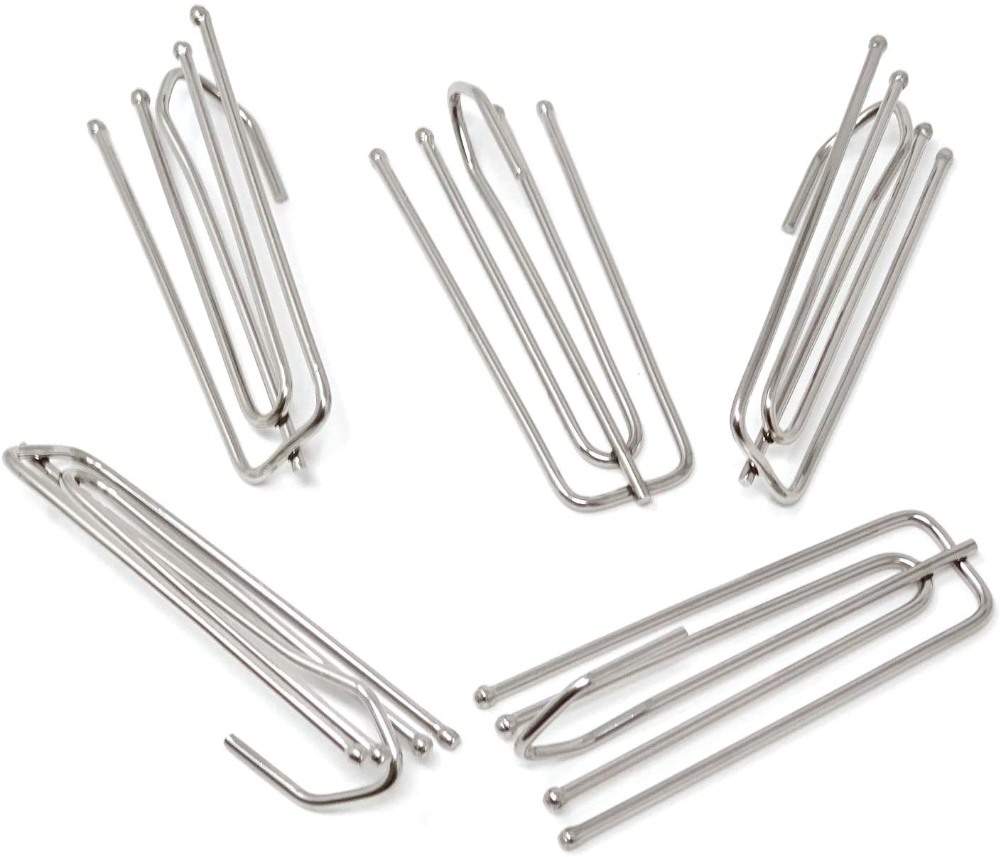 Fabric Curtain Header Tape Hook Curtain Four-Fork Hook Stainless Steel Curtain Hook Curtain Accessories Wholesale