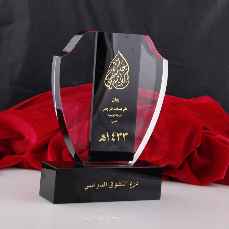 Manufacturer custom crystal shield medal unit staff award gifts July 1 souvenir crafts display