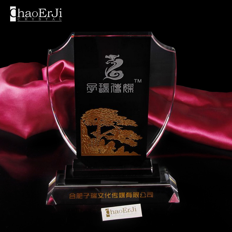 Manufacturer custom crystal shield medal unit staff award gifts July 1 souvenir crafts display