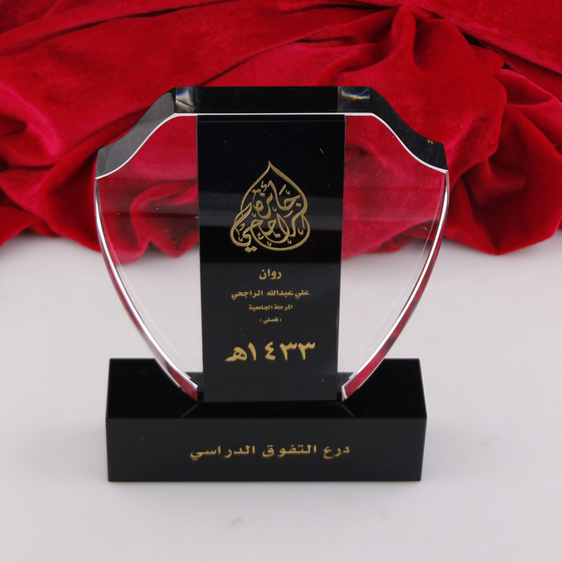 Manufacturer custom crystal shield medal unit staff award gifts July 1 souvenir crafts display