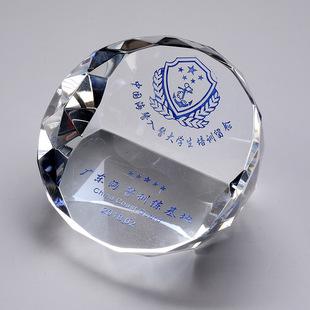 Manufacturer custom crystal shield medal unit staff award gifts July 1 souvenir crafts display