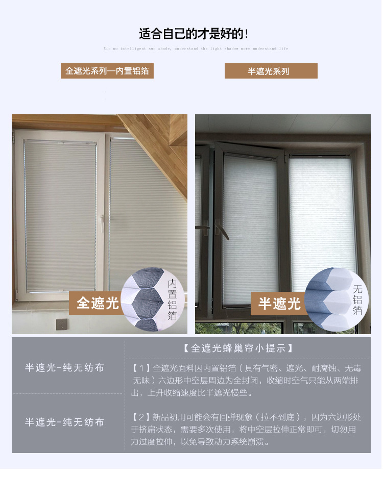 Edge Lock Honeycomb Curtain Household Non-Woven Fabric Room Darkening Roller Shade Bathroom Waterproof Pour inside Window Lifting Louver Curtain