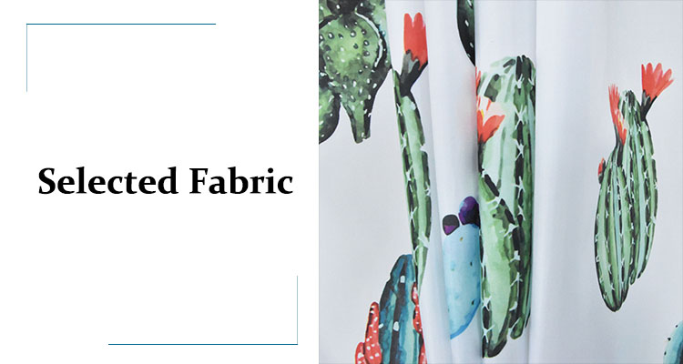 Durable Waterproof Fabric Tropical Plant Cactus Flowers curtain Durable Waterproof Fabric Tropical Plant Cactus Flowers curtain
