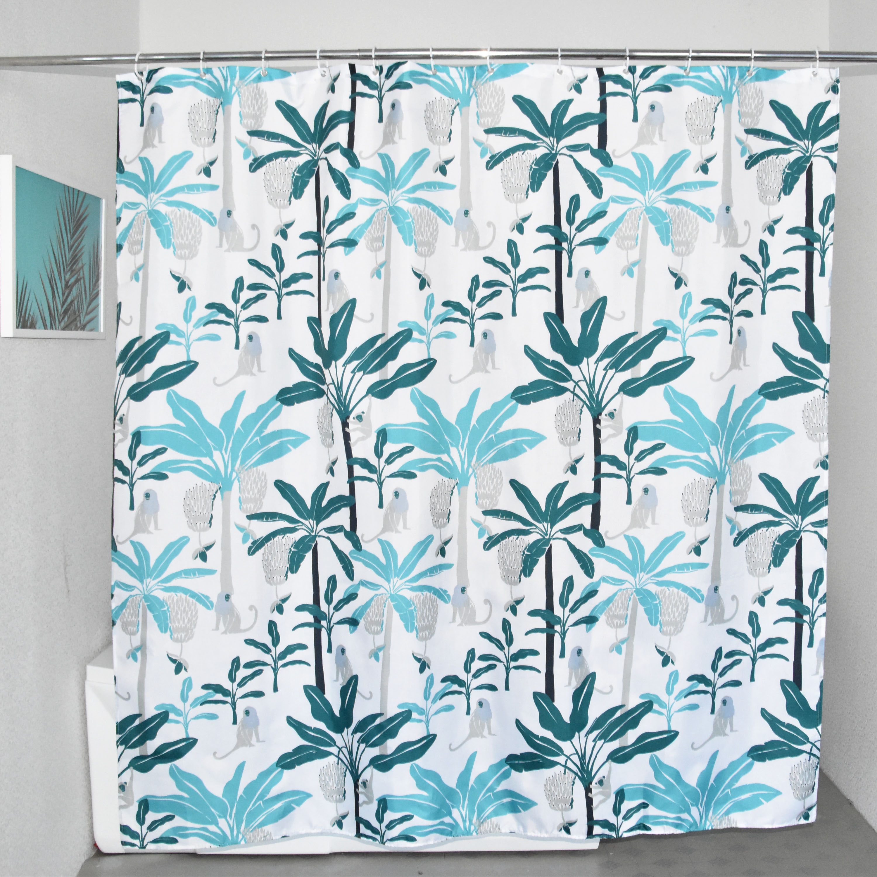 Durable Waterproof Fabric Tropical Plant Cactus Flowers curtain Durable Waterproof Fabric Tropical Plant Cactus Flowers curtain