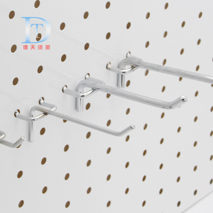 Yiwu Wholesale Black Mesh Plate Hook Shelf Hook Stainless Steel Color Jewelry Ear Hook Grid Iron Hook