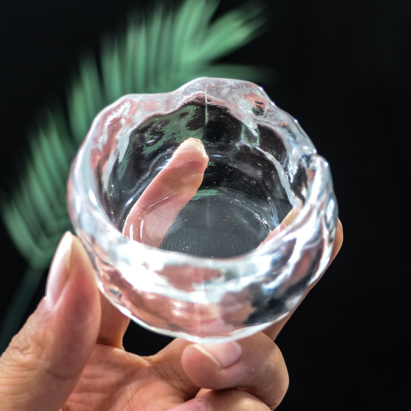 Glass Tea Cup Single Cup Japanese Mini Personal Small Teacup Thickened Glass Cup Sets Master Cup Wholesale
