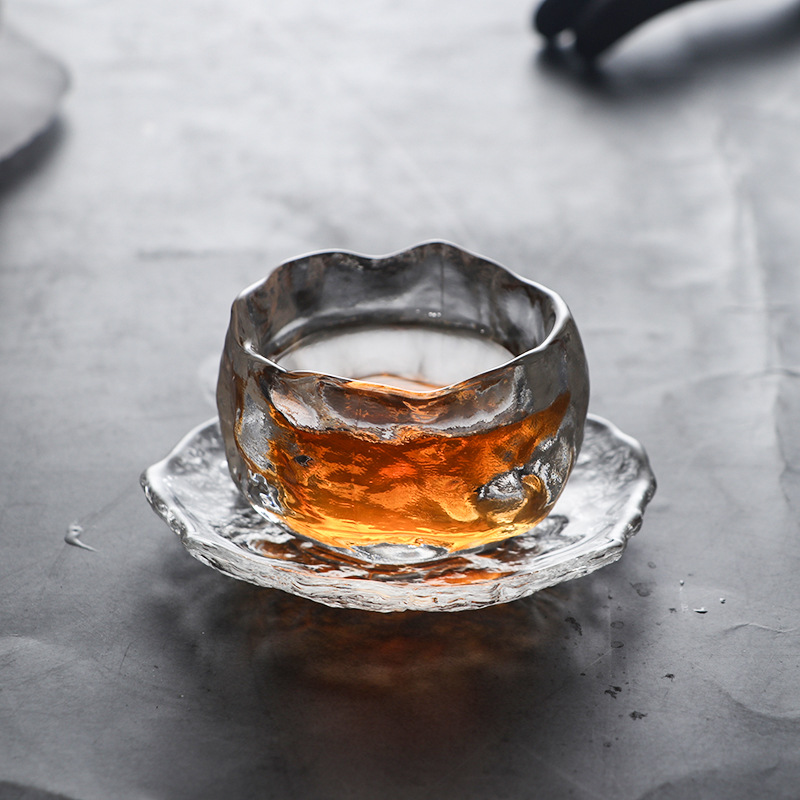 Glass Tea Cup Single Cup Japanese Mini Personal Small Teacup Thickened Glass Cup Sets Master Cup Wholesale