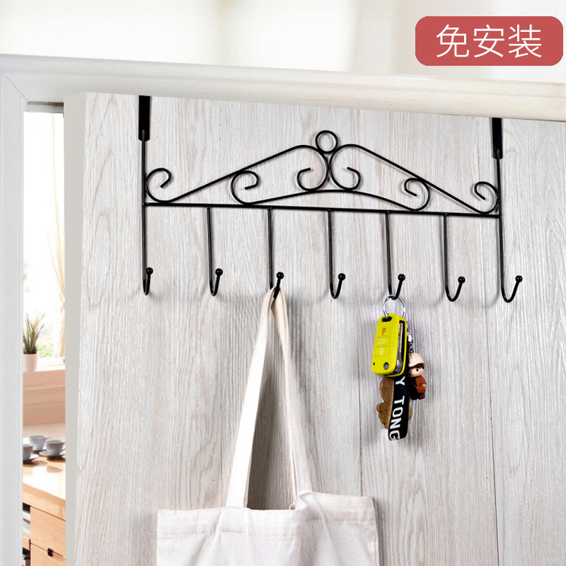 Yilu Iron Door Hook the Metal Door Creative Nail-Free Door Back Clothes Hanger Factory Stall Wholesale