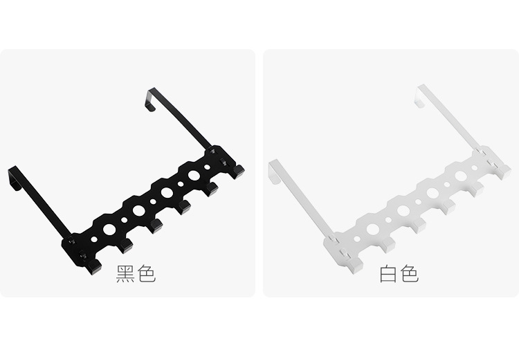 Hook after wrought iron door non-punch household bathroom hanger bedroom door clothes hat storage rack