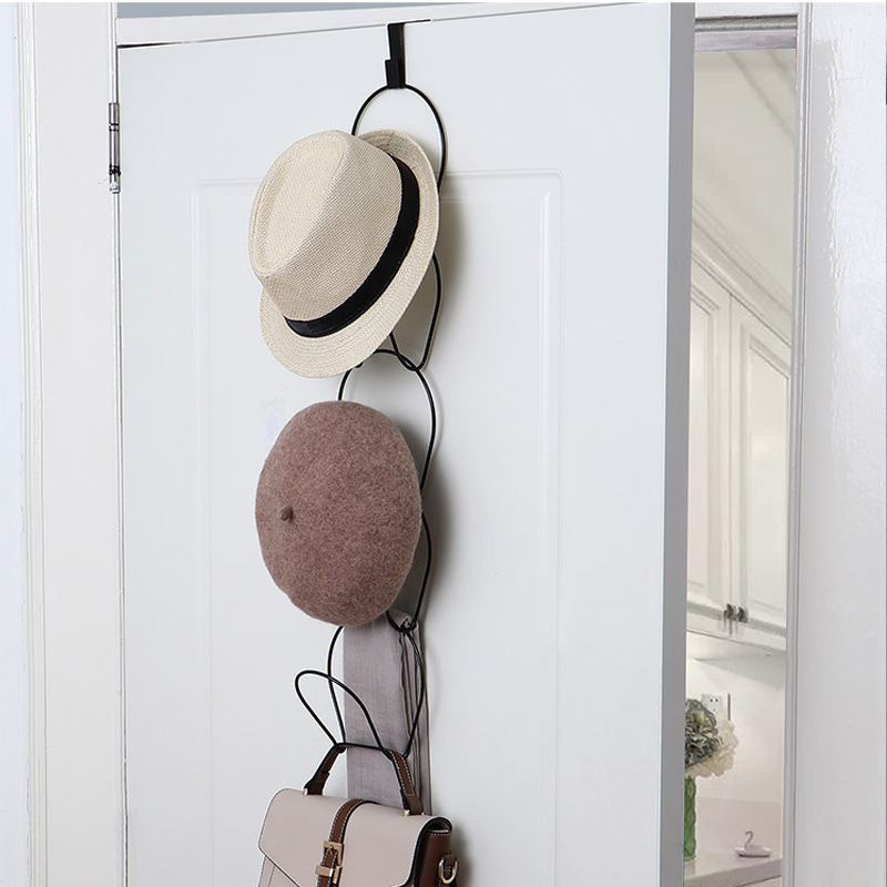 Factory Direct Sale Spot Hat Storage Hook Wholesale Multi-Functional Iron Material Coat and Cap Scarf Organizing Rack