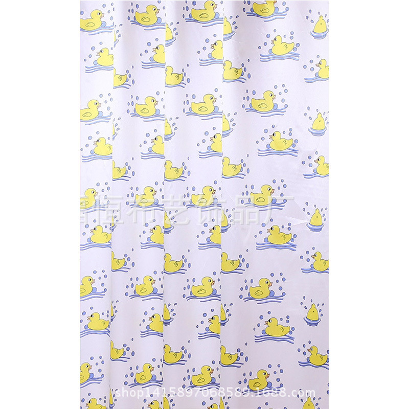 New printed shower curtain household polyester fabric shower curtain rural simple bathroom curtain manufacturers direct