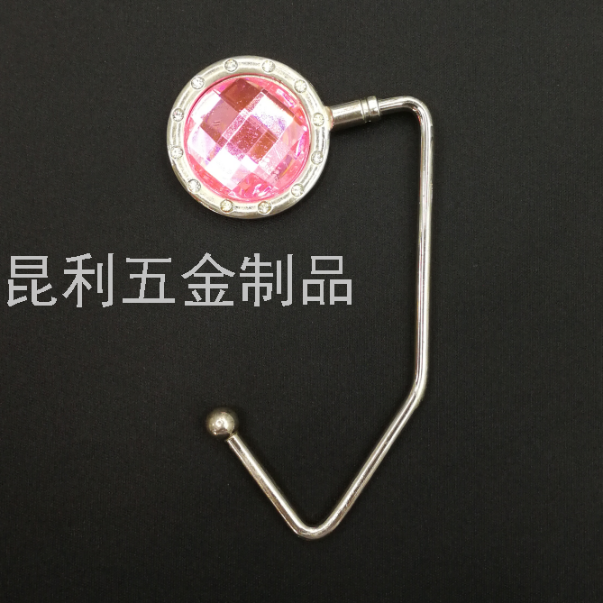 Iron Rod Bag Hanger round Bag Hook Metal Diamond Bag Hanger