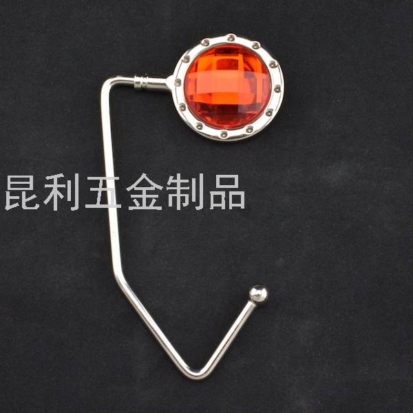 Iron Rod Bag Hanger round Bag Hook Metal Diamond Bag Hanger
