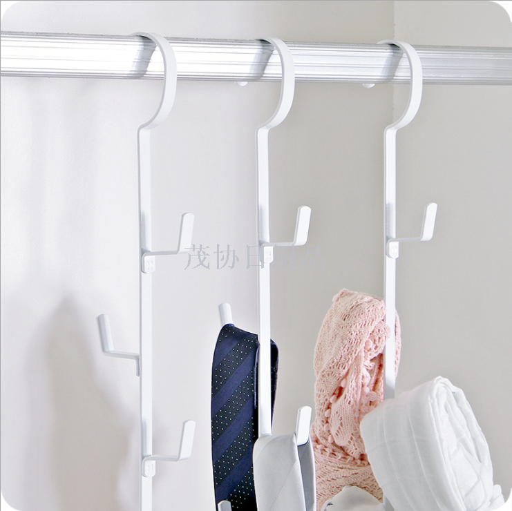Iron bag storage rack creative coat and hat hook dormitory wardrobe multi-layer scarf and tie hanger hook