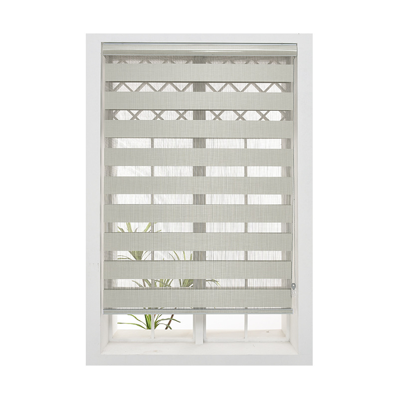 Black Gold Full Shading Soft Gauze Curtain Manual Drawstring Lifting Fabric Curtain Striped Plain Shutter Finished Customized Waterproof