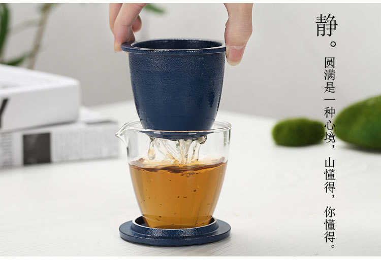 Ceramic Quick Cup One Pot Two Cups Glass Cup Gongfu Teapot Travel Black Porcelain Cup Portable Bag Carrying Tea Set