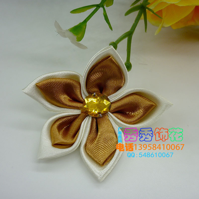 2014 new double-layer double-color bauhinia pentagonal flower fabric handicraft curtain decoration flowers