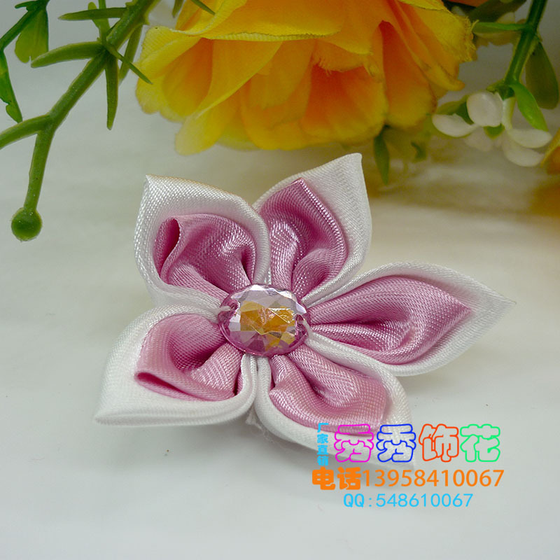 2014 new double-layer double-color bauhinia pentagonal flower fabric handicraft curtain decoration flowers