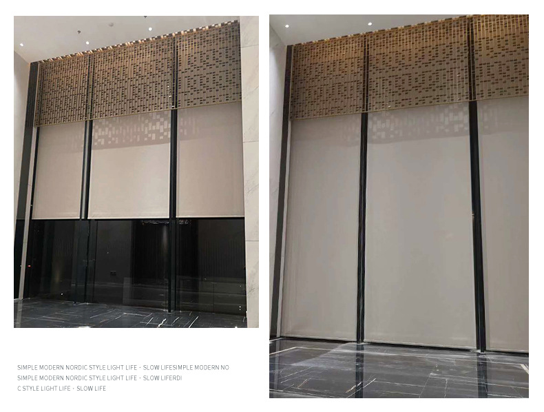 Customized Perspective Roller Blind Curtain Thermal Insulation Lifting Sun Protection Hand Pull Sunlight Fabric Engineering Roller Shutter Customized Perspective Roller Blind Curtain Thermal Insulation Lifting Sun Protection Hand Pull Sunlight Fabric Engineering Roller Shutter