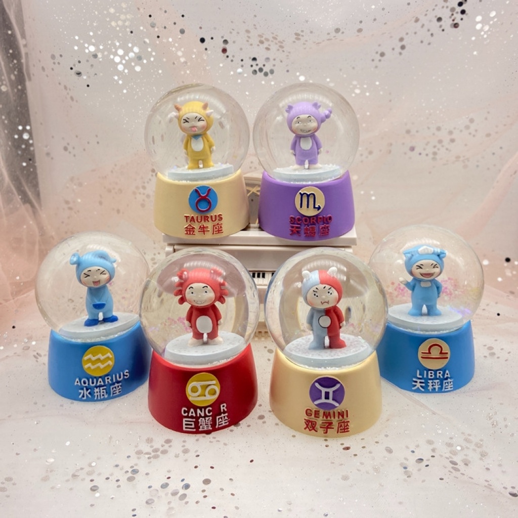 New 12 Constellation Naughty Doll Small Colorful Flash Light Resin Crystal Ball Decoration 65mm Gifts & Crafts New 12 Constellation Naughty Doll Small Colorful Flash Light Resin Crystal Ball Decoration 65mm Gifts & Crafts