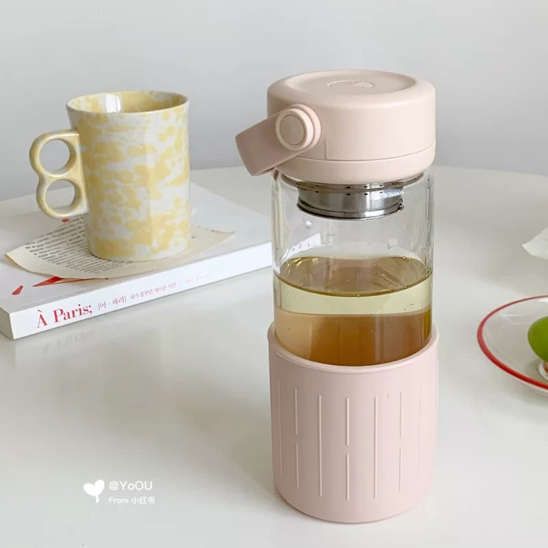 Tea Water Separation Tea Brewing Cup Glass Cup Unisex Household Portable Filtering AntiScalding Tumbler Capacity buydeem