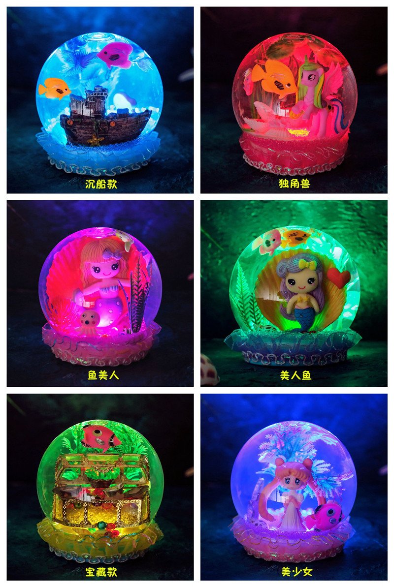 Factory Direct Sales Resin Crafts Christmas Crystal Ball Windshield Washer Fluid Ball Ornaments Parent-Child Interactive Holiday Gift Customization