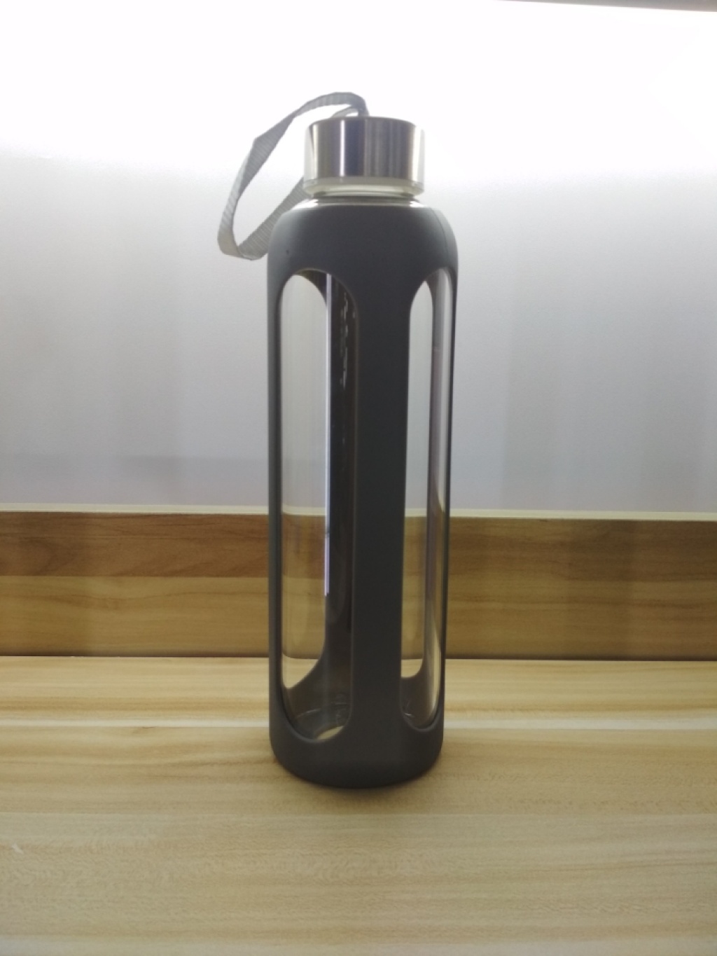 Glass Cup High Borosilicate Glasses Silicone Glass Cup Rope Holding Glass Cup 550ml Glass Cup