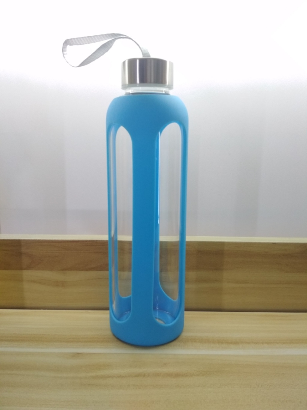 Glass Cup High Borosilicate Glasses Silicone Glass Cup Rope Holding Glass Cup 550ml Glass Cup