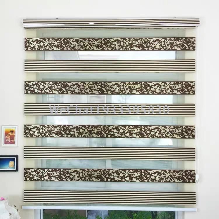 Thickened fabric jacquard louver curtain roller shade shading soft gauze shade living room bay window bedroom balcony 