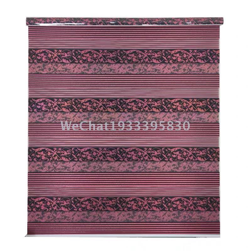 Thickened fabric jacquard louver curtain roller shade shading soft gauze shade living room bay window bedroom balcony 
