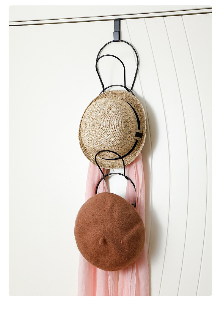 Iron Hat Storage Tidy behind the Door Nail-Free Wardrobe Bags Scarf Coat and Cap Hook Storage Rack Towel Clothes Rack Iron Hat Storage Tidy behind the Door Nail-Free Wardrobe Bags Scarf Coat and Cap Hook Storage Rack Towel Clothes Rack