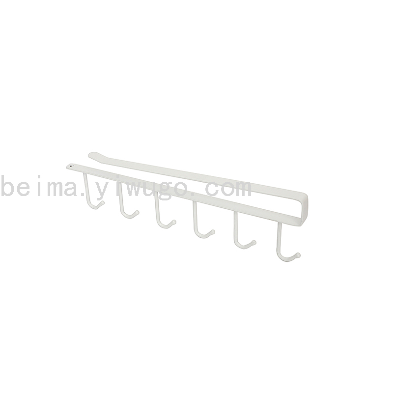 Home Kitchen Iron Cabinet Storage Hanger Multi-Functional Row Hook Wardrobe Organizer Kitchen Seamless Nail-Free Hook