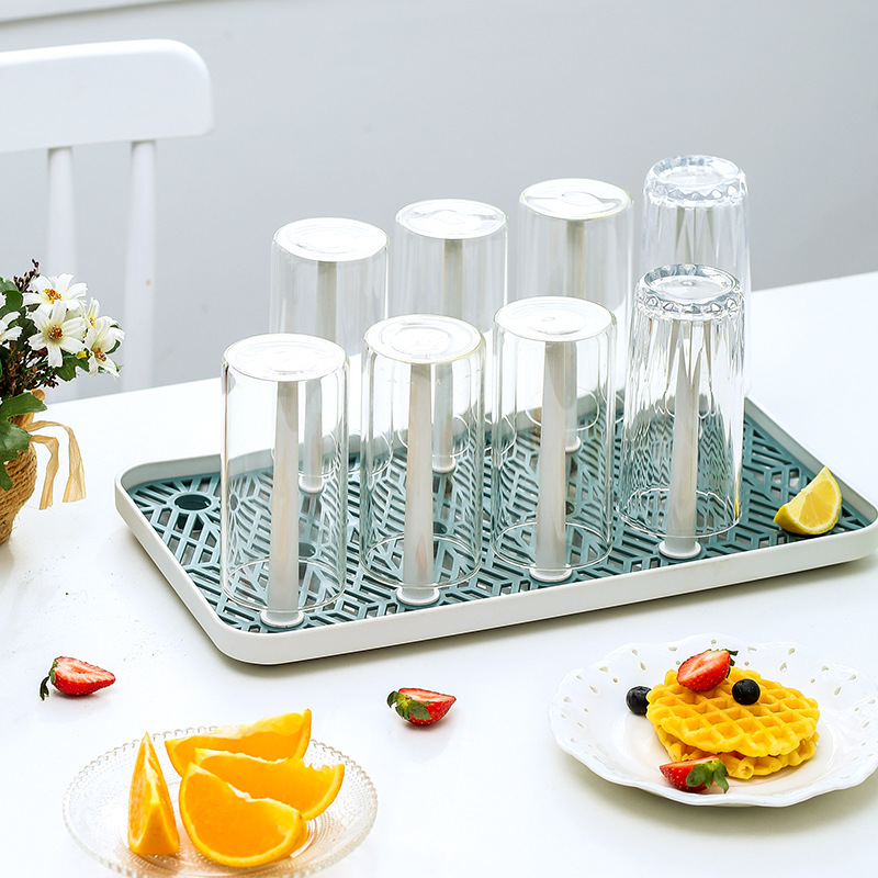 Glass Cup Storage Rack Tea Tray Storage Tea Cup Upside down Draining Rack Draining Cup Holder Cup Draining Board
