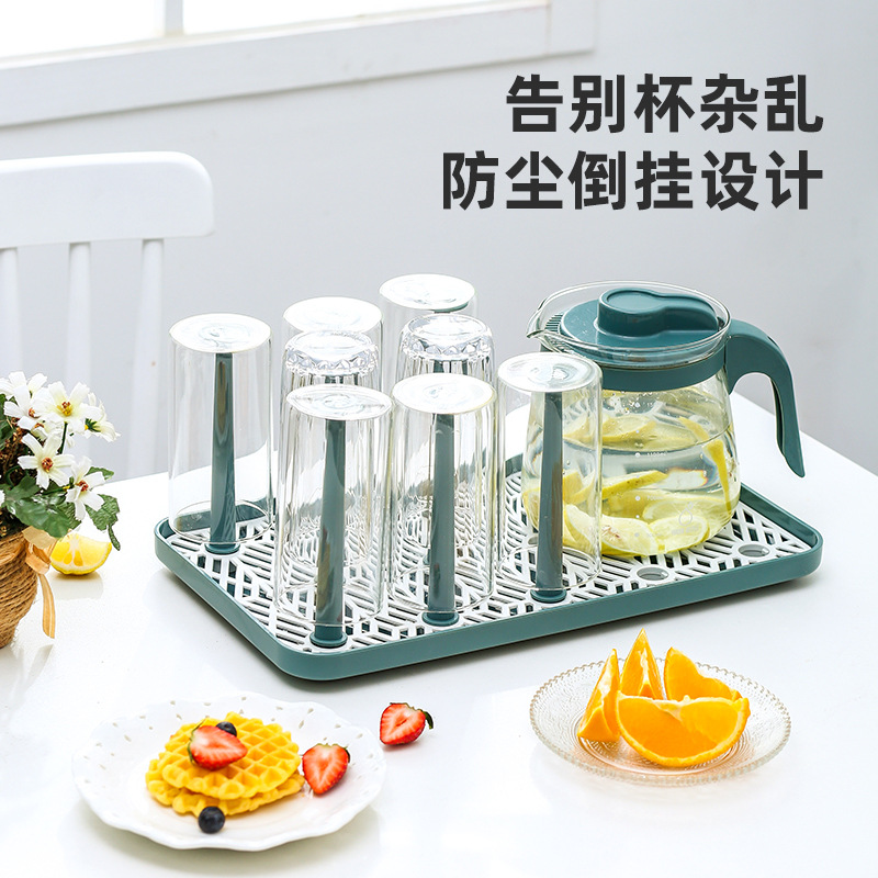 Glass Cup Storage Rack Tea Tray Storage Tea Cup Upside down Draining Rack Draining Cup Holder Cup Draining Board