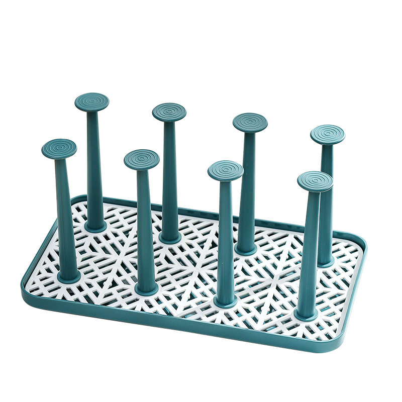 Glass Cup Storage Rack Tea Tray Storage Tea Cup Upside down Draining Rack Draining Cup Holder Cup Draining Board