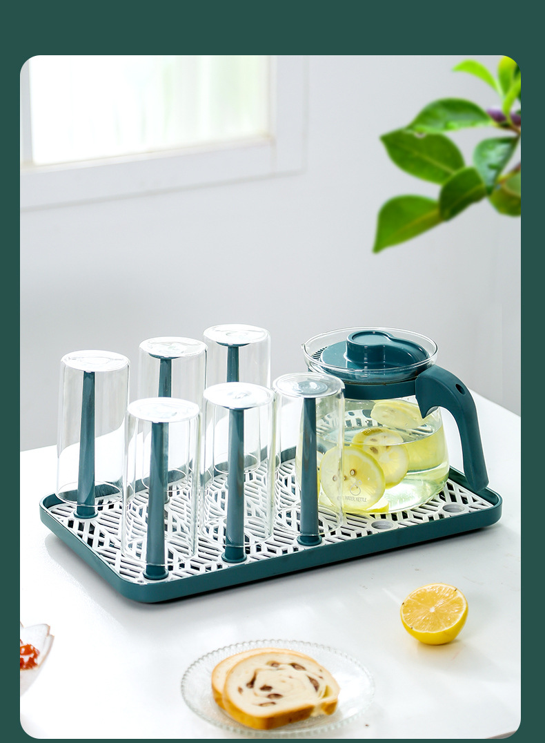 Glass Cup Storage Rack Tea Tray Storage Tea Cup Upside down Draining Rack Draining Cup Holder Cup Draining Board