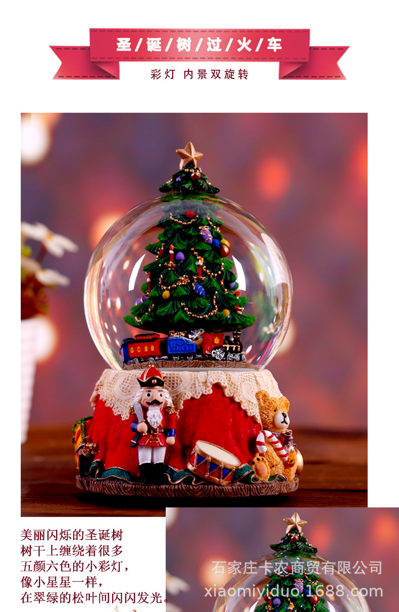 Santa Claus Snow Crystal Ball Music Box Music Box Crafts Creative Christmas Birthday Gift Santa Claus Snow Crystal Ball Music Box Music Box Crafts Creative Christmas Birthday Gift