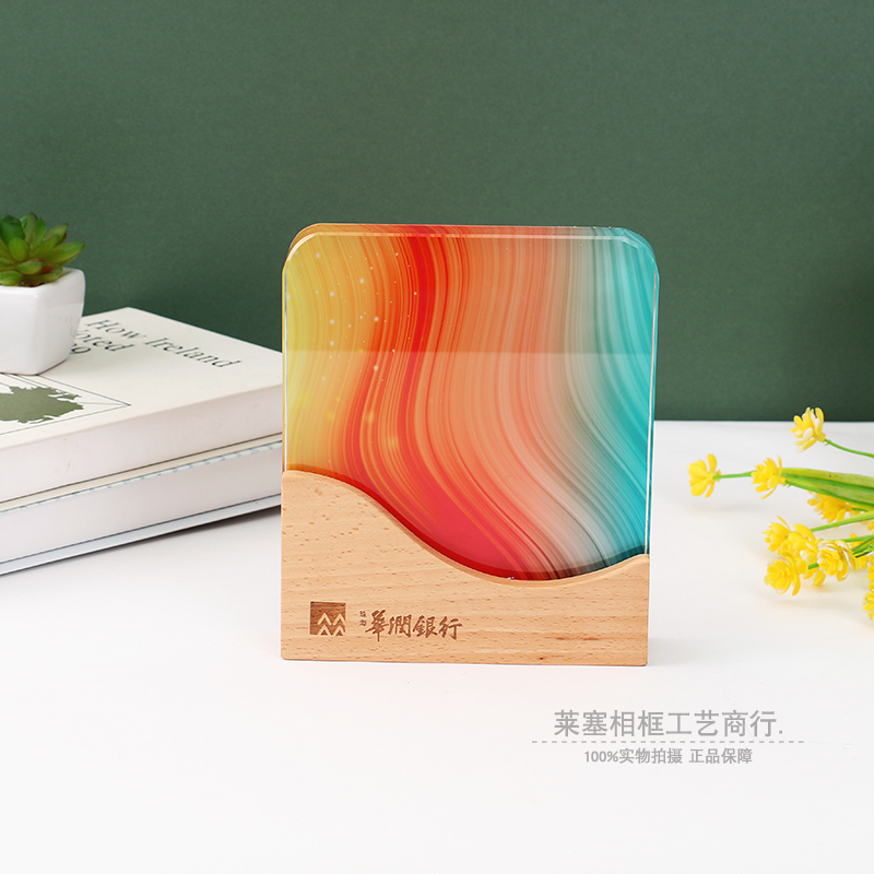 Thickened Wooden Creative Crystal High-End Elegant Decoration Enterprise Company Excellent Staff Department Medal Crafts